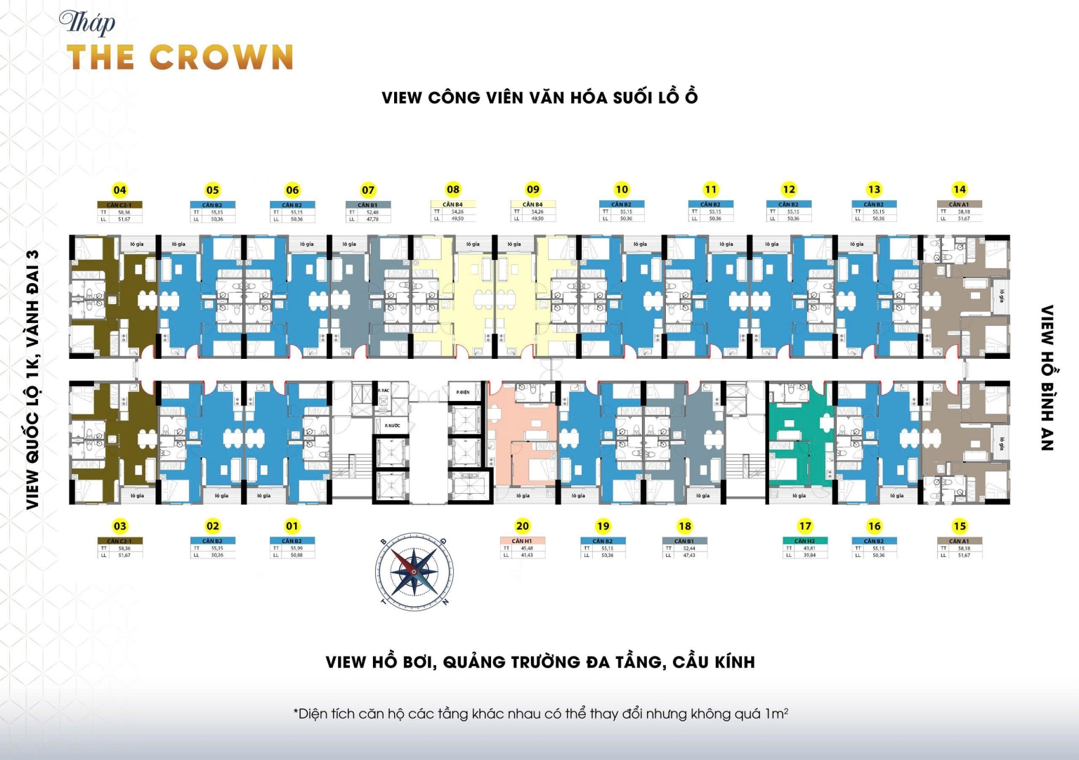 MẶT BẰNG THÁP THE CROW
